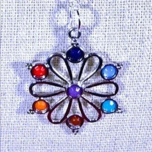 NWT | Flower Necklace w Chakra Bead | Handmade